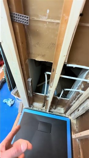 This is how I rough in a LED niche light! #ledstriplights #bathroomrenovation #renovations #design