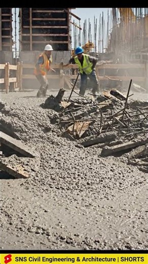 A concrete formwork failure during a large pour #engineering #architecture #construction #ai