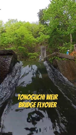 Tonoguchi Weir Bridge Flyover 🇯🇵 | Cave Park 360° Cinematic (Insta360 X5)