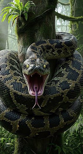 Massive Snake Up Close – You Won’t Believe Its Size! 😨 #Shorts #Snake #Wildlife”
