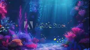 life under the sea. beautiful fish. colorful coral reefs. animated cartoon videos