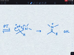 SOLVED:The Mannich reaction of a ketone, an amine, and an aldehyde is one of the few three-component reactions in organic chemistry. Cyclohexanone, for example, reacts with dimethylamine and acetaldehyde to yield an amino ketone. The reaction takes place in two steps, both of which are typical carbonyl-group reactions. (a) The first step is reaction between the aldehyde and the amine to yield an intermediate iminium ion (R2 C=NR2^ ) plus water. Propose a mechanism, and show the structure of the 