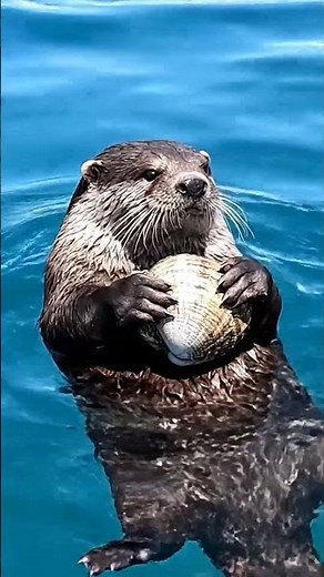 Sea Otter Floating Calmly in Real Life | Silent Nature Observation