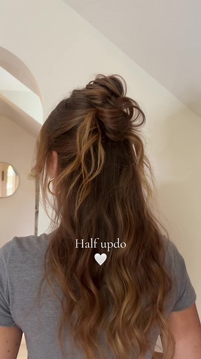 Easy Half Updo Hair Tutorial for Wedding Guests