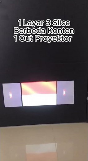 1 Screen, 3 Different Slices of Content - 1 Out Projector | Mapping Resolution