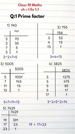 “Class 10 Maths Ex 1.1 Short Solutions”!#shorts #study