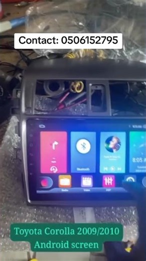 Aftermarket toyota Corolla Android screen test.