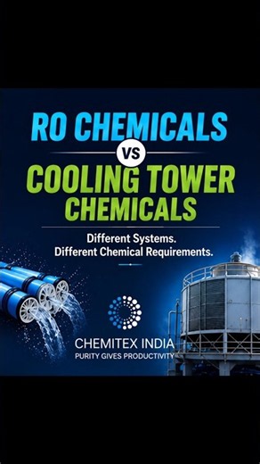 🎥 RO Chemicals vs Cooling Tower Chemicals | Key Differences & Applications #shorts