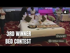 3rd Winner Bed Making Contest #housekeeping #makeuproom #towel art