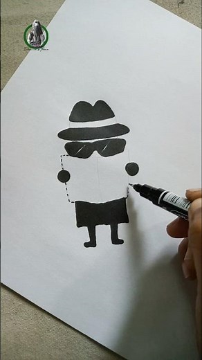 Cute Spy Drawing..#drawing #spydrawing #easydrawing