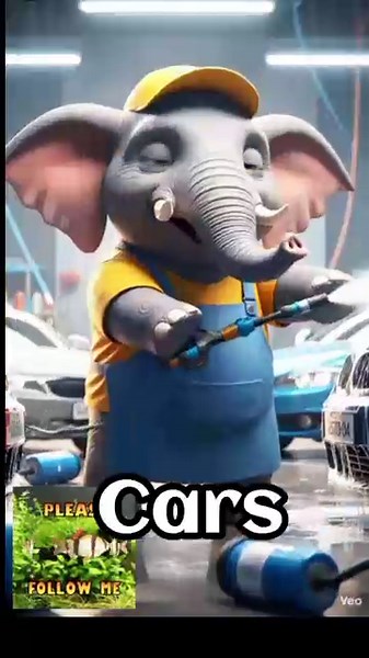 Elephant Car Wash Movie 😂 | Funny AI Animal Story🤣🥸 | Smart Animals Studio