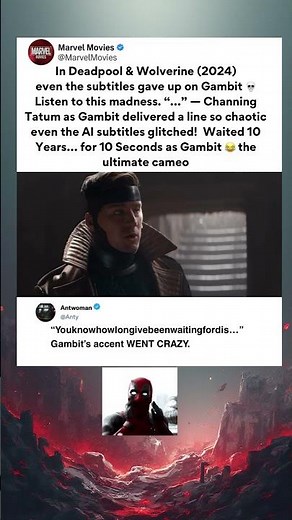 Channing Tatum as Gambit - Most funny Marvel moment in Deadpool 3. #marvel #deadpool #shorts