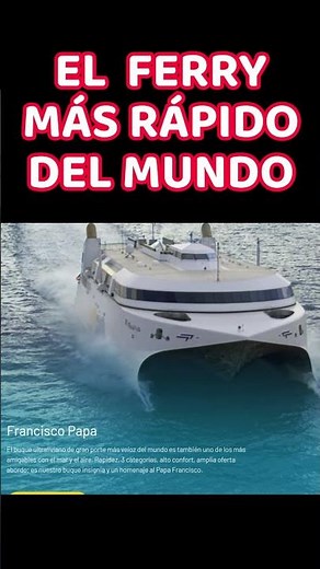 Récord Guinness en el Agua: La Historia del Ferry Más Rápido del Mundo