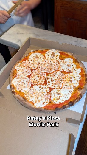 Simple, fresh, and absolutely delicious! 🍕🔥 Our Margherita Pizza is a classic for a reason. Who’s grabbing a slice? 🍅🧀 #PatsysMorrisPark #MargheritaPizza #PizzaTime | Patsy's Pizza Morris Park