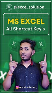MS Excel All Shortcut Keys 🎉 #exceltricks #msexcel #exceltips #exceltipsandtricks #microsoftexcel #excelformulas #excelshortcuts #excelsolution | Excel.Solution