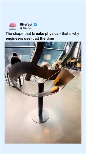 Bitofact on Instagram: "The Möbius strip looks simple, but it breaks the rules of geometry. Twist a strip of paper once and connect the ends, and you create a loop with only one side and one boundary—meaning there’s no true “inside” or “outside.” An ant walking along it would cover the entire surface without ever crossing an edge, eventually returning to its starting point flipped upside down. This mind-bending shape isn’t just theoretical either. Engineers use Möbius designs in conveyor belts t