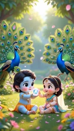 Cute Baby Krishna 🐚 | Bal Krishna Cartoon | Kids Song & Lullaby 🎵