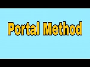 Portal Method: Intro + Example 1