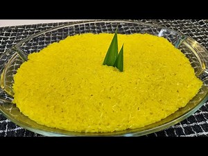 Petua Pulut Kuning LEMBUT,LEMAK, BERKILAT | Steamed Sticky Rice Recipe