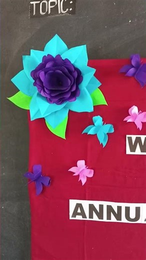 today work.art and craft, paper flower.board decoration #trending