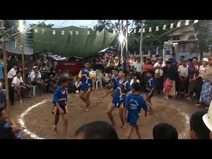 Playing Chinlone Game in Myanmar (Cane ball game)