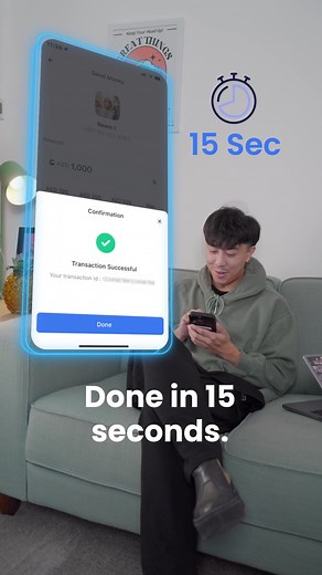 Transfers are that quick with Botim 🚀💙 Download Botim now and simplify your everyday 💸