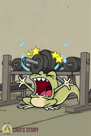 CIKO'S STORY EPS 6: He Thought He Was a Superhero… At the Gym 😂 #cartoonshorts #animation #shorts