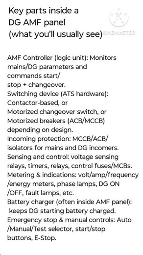 DG AMF Panel (Auto Mains Failures ) #electrotechnoengineers