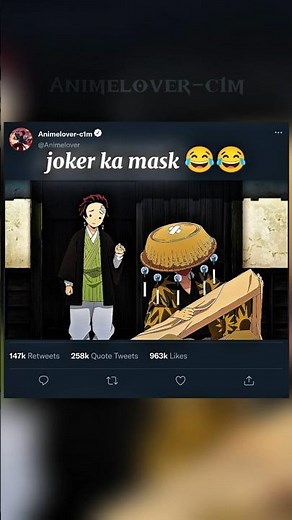 joker ka mask😂#demonslayer #kimetsunoyaiba #inosuke #tanjiro #zenitsu #animeedit #amv #anime #shorts