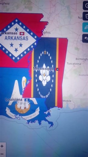 Truesize Us States flag map #history #geography #usa #europe #mapping