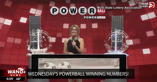 The winning numbers for Wednesday's Powerball drawing