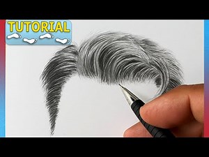 Learn to draw hair for beginners tutorial - How to draw realistic hair?