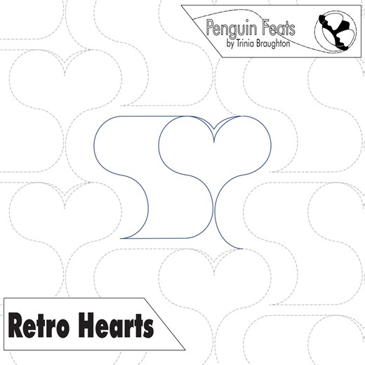 Retro Hearts Digital Quilting Pantograph Design for Computerized Longarm Machine (instant Download) - Etsy