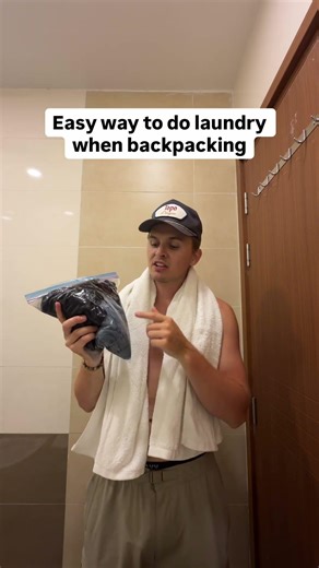 Easy way to do laundry while you backpack the world 🤝#southeastasia #vietnam #laundry #traveltips