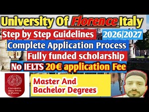 University of Florence Application 2025 | Step-by-Step Guide for International Students