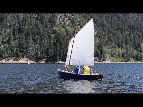 Linach 15 two piece wooden nesting sailing and rowing dinghy