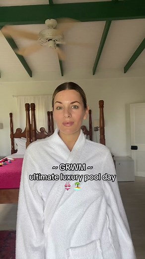 pool day ootd perfection 👙 #bikini #quietluxury #swimcoverup #coverup #swimsuit #fyp #grwm #memoon #preppyvacation #preppyswimsuit #90sswim