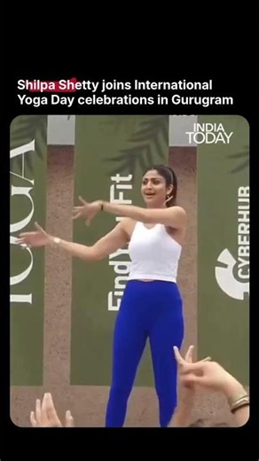 Shilpa Shetty Joins Yoga Day Celebrations in Gurugram, Promotes Health, Fitness & Wellness