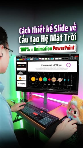 Cách thiết kế Slide thuyết trình về Cấu tạo Hệ Mặt Trời = Animation #PowerPoint sáng tạo 🌞