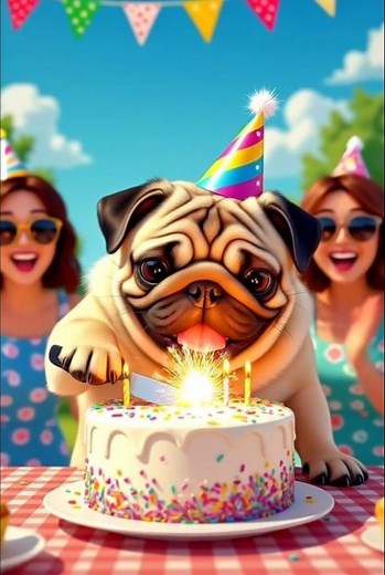 🎉🐶 Cute Dog Birthday Celebration | Funny Dog Party Moments