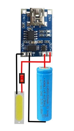 Rechargeable Torch LED light Connection DIY Project #shorts #electronics #electrical