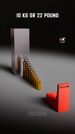 Wow Shiny Domino Effect Satisfying Demolishion of 24000 Cubes #satisfying #animation #blender #3dartb #reels #virelreels | 3D Chobi