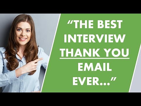 How To Write an INTERVIEW FOLLOW UP EMAIL! (The PERFECT Follow Up Email after a JOB interview!)