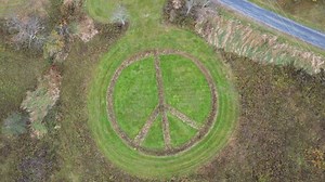 Meet the Vermont man who maintains a peace sign in his field