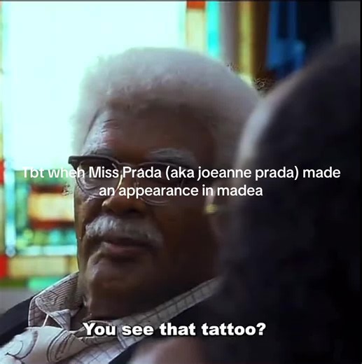 (I DONT SUPPORT TYLER PERRY OR HIS ACTIONS) I recently rewatched a bunch of madea movies and noticed joanne prada during the funeral scene in madeas family funeral #madea #therocktheriverandthetree #fyp #missprada #viral