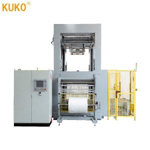 [Hot Item] Fully Automatic Cold Stretch Hooding Machine for Pallet Tray Cement Refrigerator