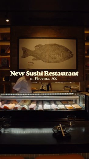 Scene Select on Instagram: "📍Obon Sushi - Phoenix Cityscape📍 IG: @obonsushi Obon Sushi has officially opened a new sushi restaurant in downtown Phoenix at CityScape! The vibe and atmosphere of the space is exactly what you want from a sushi restaurant. Dark, warm, and moody.. blending traditional Japanese design with a modern, urban edge. It evokes an izakaya-style feeling: glowing wood tones, Japanese signs and décor, and subtle lantern lighting that sets the perfect scene for fresh sushi, ra
