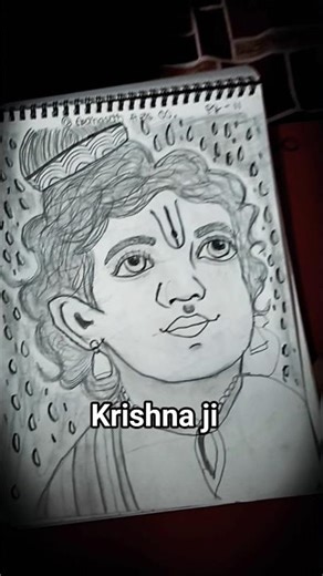 Krishna ji pencil drawing #drawing #krishnaart #shortsfeed #shorts