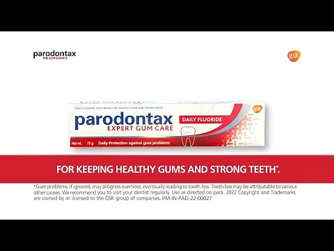 Parodontax toothpaste for healthy gums and strong teeth (English)