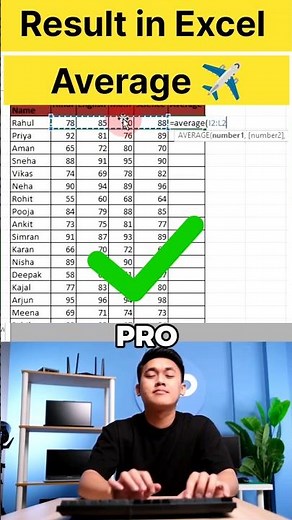 Average Formula use in Excel | average Formula auto fill | #excel #averageformula #average